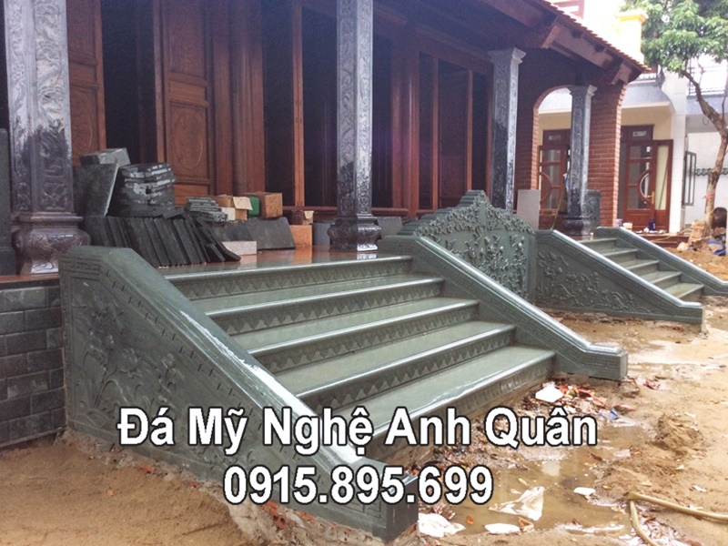 Lắp Đặt Bậc Thềm Đá, Chiếu Đá Nhà Thờ Họ cho gia đình Bác Đồng Đại Lộc ở Thanh Hóa 39 Bac them da nha tho ho