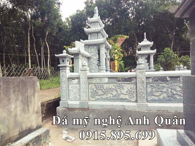 Chi tiet Lan can da DEP cua Khu lang mo da Gia dinh Anh An