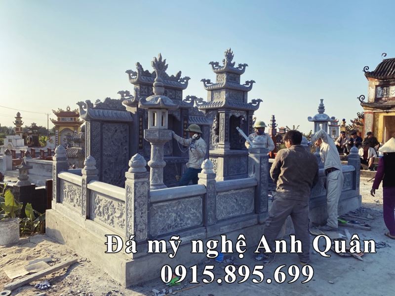 Lan can da cua khu lang mo da Tran Toc
