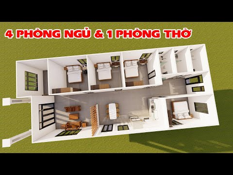 goi y mat bang nha cap 4 co 4 phong ngu 1 phong tho dep kien truc nha viet