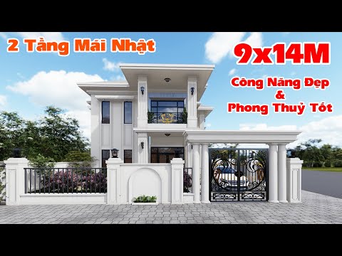 nha 2 tang mai nhat hien dai 9x14m co cong nang dep amp phong thuy tot kien truc nha viet