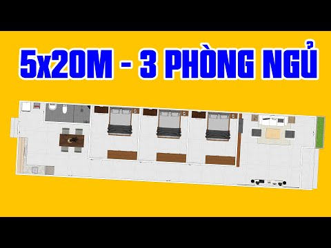 nha cap bon 5x20m co 3 phong ngu xay kieu nay vua dep vua re kien truc nha viet
