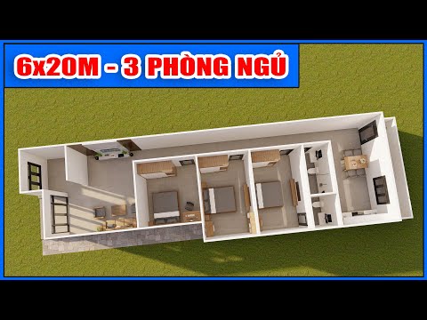 voi dien tich 6x20m thi bo tri nha cap 4 co 3 phong ngu sao cho dep kien truc nha viet