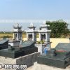 Mẫu mộ granite đẹp, đơn giản, tinh tế, phù hợp với khuôn viên lắp đặt.