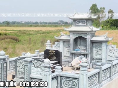 Khu Lăng mộ đá xanh rêu do chuyên gia Anh Quân tư vấn, thi công, xây dựng.