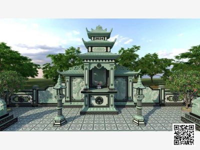 Thiết kế, xây Lăng Mộ đá gia đình đẹp #langmoda 5 Mau Lang tho da 3 mai dep langthoda