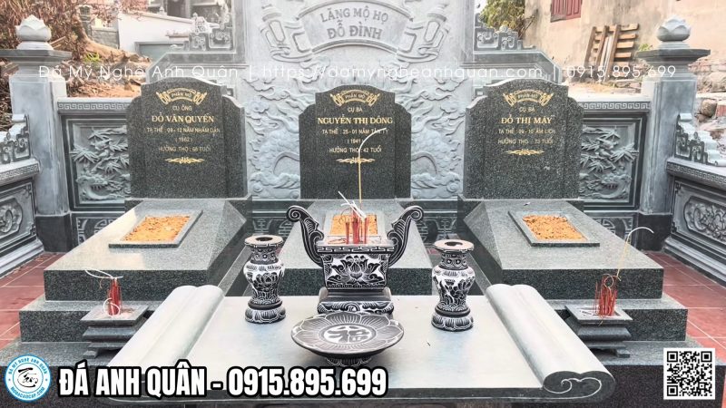 Những Mẫu Mộ đá granite cao cấp của Đá Anh Quân được rất nhiều gia đình, dòng họ lựa chọn.