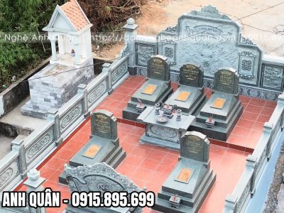 Xây Lăng Mộ đá Gia đình chuẩn phong thủy, đầy đủ các yếu tố cơ bản của một khu lăng mộ hoàn hảo.