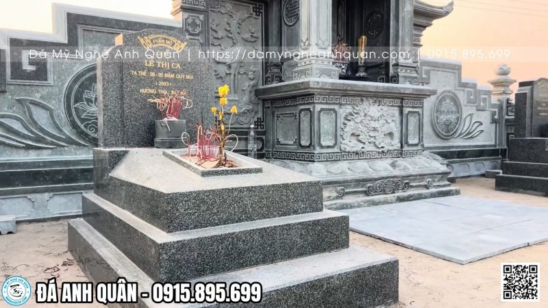 Mẫu Mộ đá granite đẹp, độ bền cao được lựa chọn cho người thân trong gia tộc.