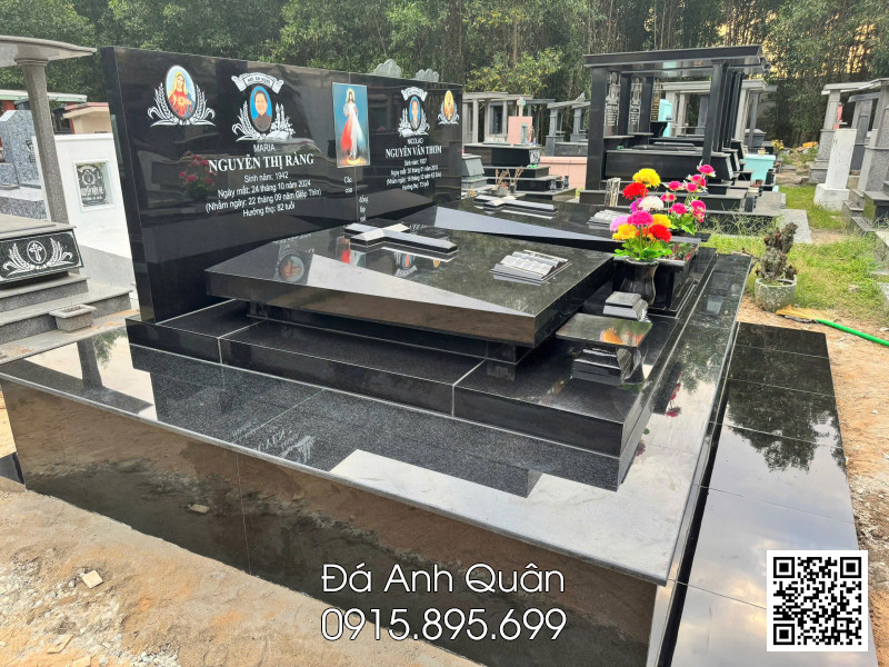 Mẫu Mộ đá granite đôi (Mộ đá đôi bằng đá granite) cho ông bà, cha mẹ năm 2025 #moda 3 Mộ đá granite đôi - Mộ đá đôi bằng đá granite #modagranite