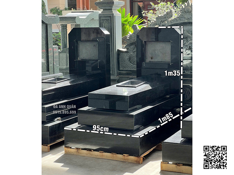 Xây Mộ, sửa Mộ cho người thân bằng Mẫu Mộ đá granite 3 cấp, nguyên khối #moda 14 Kích thước Mộ granite chôn 1 lần