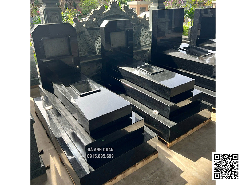 Xây Mộ, sửa Mộ cho người thân bằng Mẫu Mộ đá granite 3 cấp, nguyên khối #moda 9 Mộ 3 cấp bằng đá granite nguyên khối