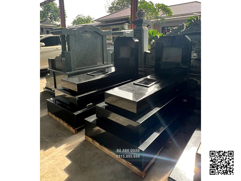 Xây Mộ, sửa Mộ cho người thân bằng Mẫu Mộ đá granite 3 cấp, nguyên khối #moda 12 Xây sửa mộ bằng Mộ đá granite tại Ninh Bình