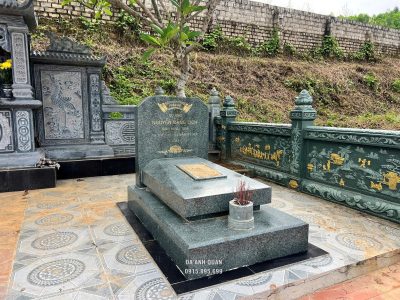 Xây, sửa mộ, lắp đặt mộ bằng mẫu Mộ đá granite Bình Định chất lượng, độ bền vượt trội 4 Mẫu Mộ đá granite Bình Định