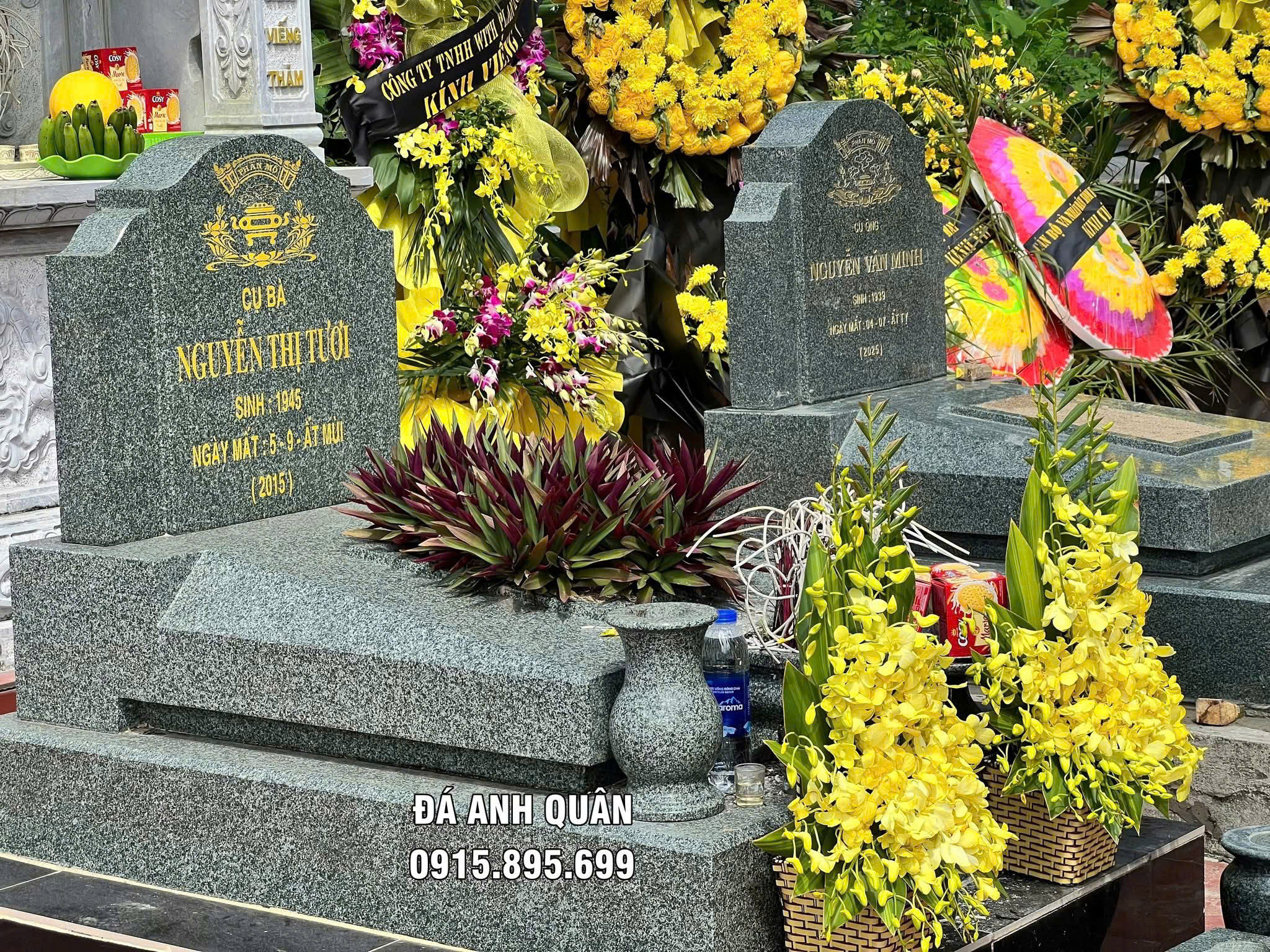 Lễ cúng hoàn mộ khi xây, sửa mộ phần - Mẫu Mộ đá granite đẹp 16 Xây - Mộ sửa mộ cho người thân cần lưu ý